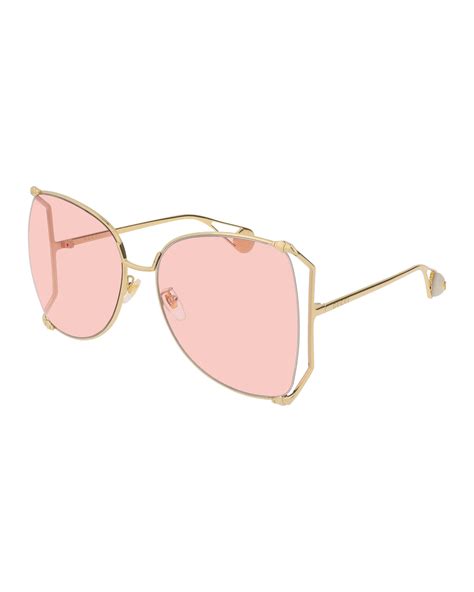 gucci pink butterfly sunglasses|oversized butterfly sunglasses.